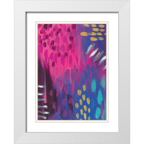 Abstract III White Modern Wood Framed Art Print with Double Matting by Wieners, Valerie