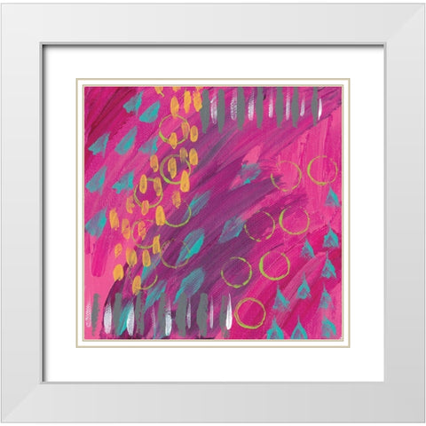 Abstract V White Modern Wood Framed Art Print with Double Matting by Wieners, Valerie
