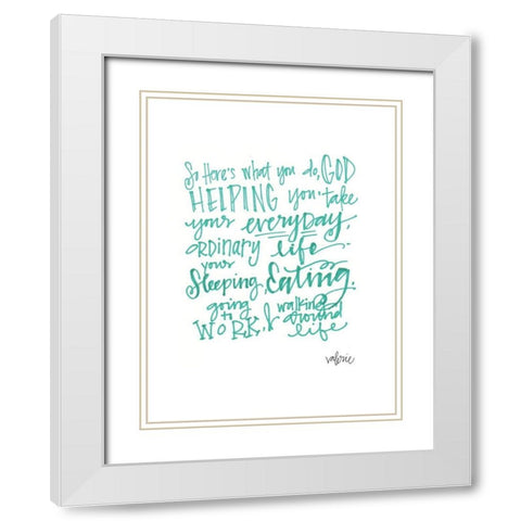 Heres What White Modern Wood Framed Art Print with Double Matting by Wieners, Valerie