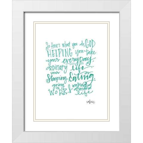 Heres What White Modern Wood Framed Art Print with Double Matting by Wieners, Valerie