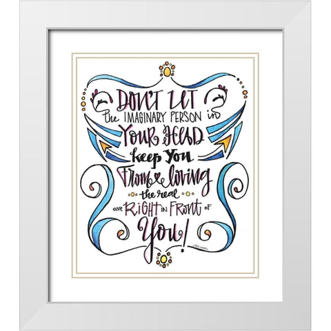Imaginary Person White Modern Wood Framed Art Print with Double Matting by Wieners, Valerie