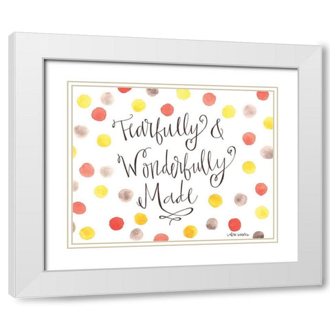 Fearfully White Modern Wood Framed Art Print with Double Matting by Wieners, Valerie