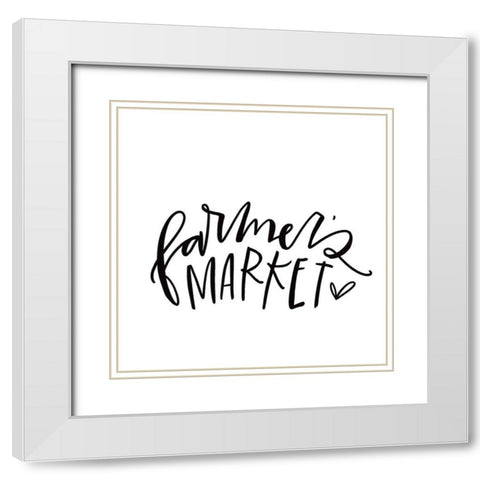 Farmers Market White Modern Wood Framed Art Print with Double Matting by Wieners, Valerie