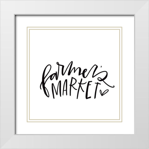 Farmers Market White Modern Wood Framed Art Print with Double Matting by Wieners, Valerie
