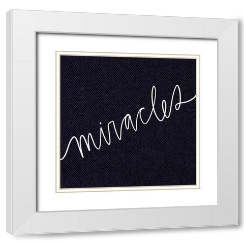 Miracles White Modern Wood Framed Art Print with Double Matting by Wieners, Valerie
