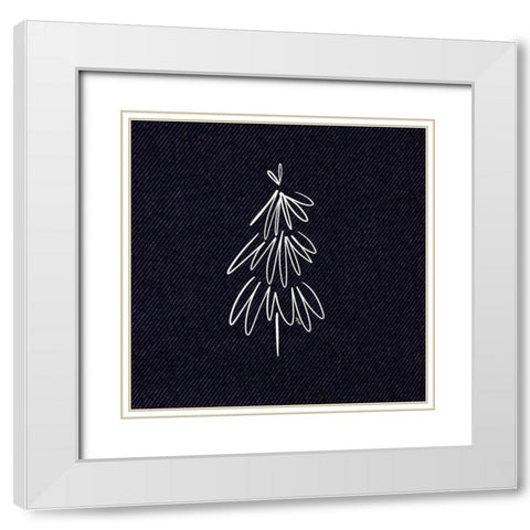 Christmas Tree III White Modern Wood Framed Art Print with Double Matting by Wieners, Valerie