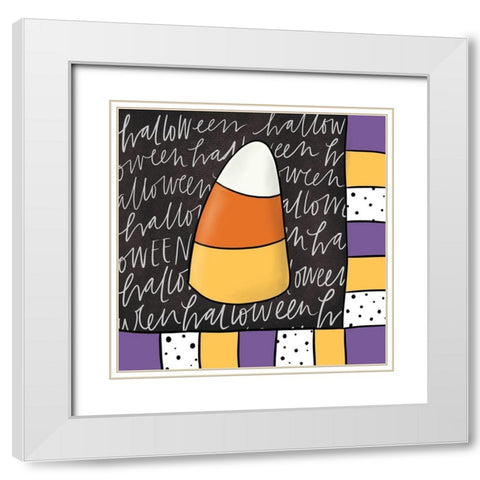 Candy Corn White Modern Wood Framed Art Print with Double Matting by Wieners, Valerie