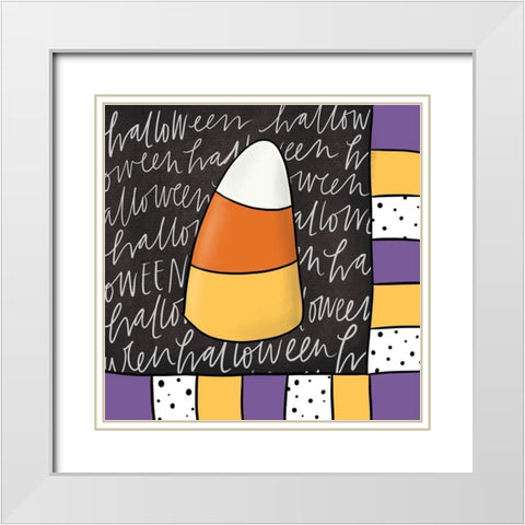 Candy Corn White Modern Wood Framed Art Print with Double Matting by Wieners, Valerie