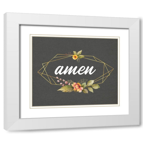Amen White Modern Wood Framed Art Print with Double Matting by Wieners, Valerie