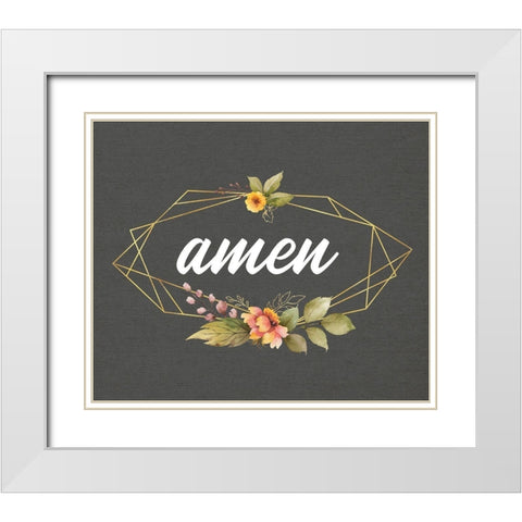 Amen White Modern Wood Framed Art Print with Double Matting by Wieners, Valerie