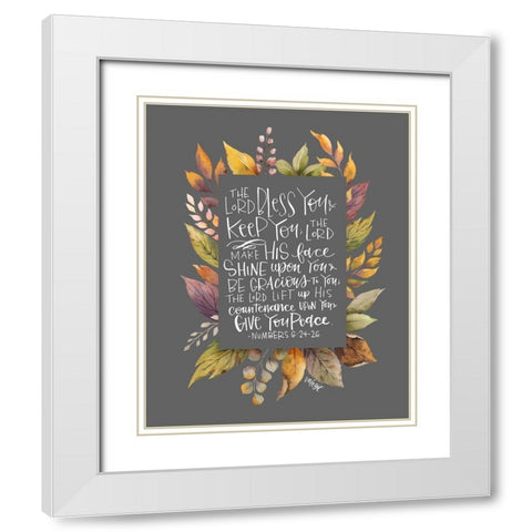 Lord Bless You II White Modern Wood Framed Art Print with Double Matting by Wieners, Valerie