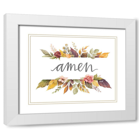 Amen White Modern Wood Framed Art Print with Double Matting by Wieners, Valerie