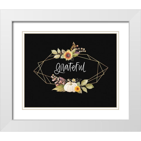 Grateful White Modern Wood Framed Art Print with Double Matting by Wieners, Valerie
