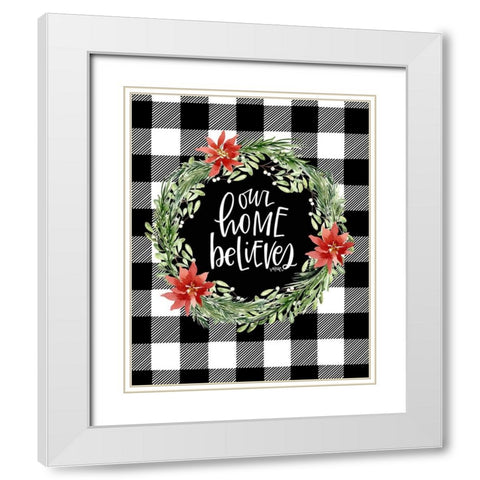 Our Home White Modern Wood Framed Art Print with Double Matting by Wieners, Valerie