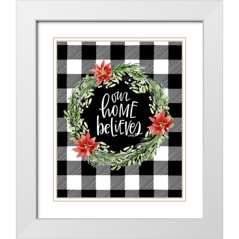 Our Home White Modern Wood Framed Art Print with Double Matting by Wieners, Valerie