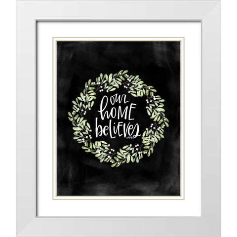 Our Home White Modern Wood Framed Art Print with Double Matting by Wieners, Valerie