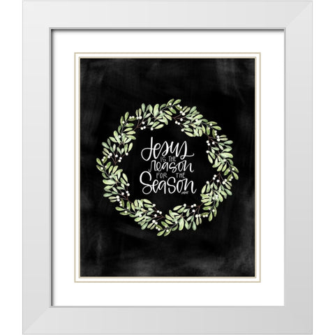 Jesus is the Reason White Modern Wood Framed Art Print with Double Matting by Wieners, Valerie