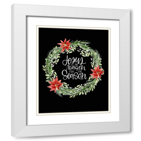 Jesus Is White Modern Wood Framed Art Print with Double Matting by Wieners, Valerie