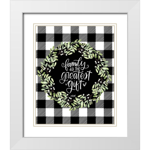 Family  White Modern Wood Framed Art Print with Double Matting by Wieners, Valerie