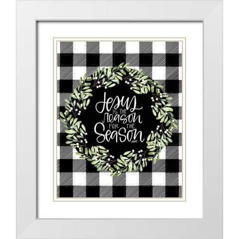 Jesus Buffalo White Modern Wood Framed Art Print with Double Matting by Wieners, Valerie