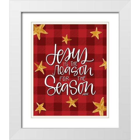 Jesus Buffalo Star White Modern Wood Framed Art Print with Double Matting by Wieners, Valerie