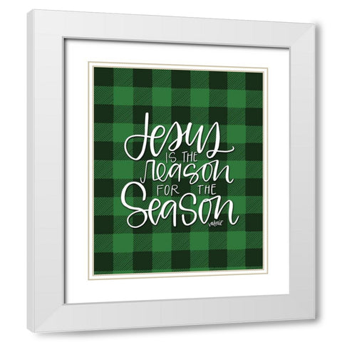 Jesus Buffalo Green White Modern Wood Framed Art Print with Double Matting by Wieners, Valerie