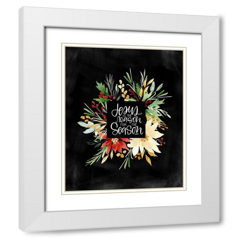 Jesus Square White Modern Wood Framed Art Print with Double Matting by Wieners, Valerie