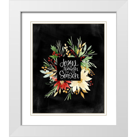 Jesus Square White Modern Wood Framed Art Print with Double Matting by Wieners, Valerie