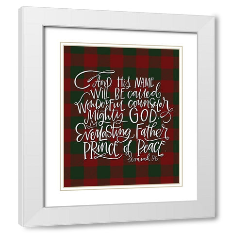 Mighty God White Modern Wood Framed Art Print with Double Matting by Wieners, Valerie