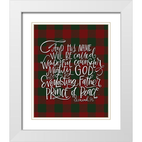 Mighty God White Modern Wood Framed Art Print with Double Matting by Wieners, Valerie