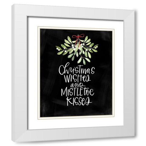 Mistletoe White Modern Wood Framed Art Print with Double Matting by Wieners, Valerie