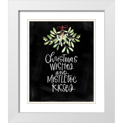 Mistletoe White Modern Wood Framed Art Print with Double Matting by Wieners, Valerie