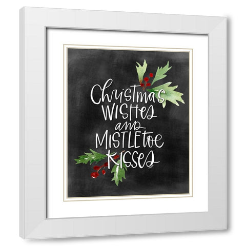 Mistletoe II White Modern Wood Framed Art Print with Double Matting by Wieners, Valerie