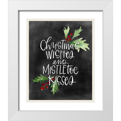 Mistletoe II White Modern Wood Framed Art Print with Double Matting by Wieners, Valerie