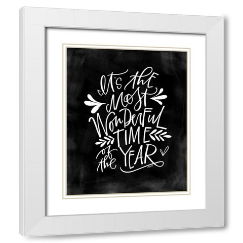 Wonderful Time White Modern Wood Framed Art Print with Double Matting by Wieners, Valerie