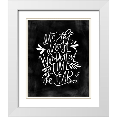 Wonderful Time White Modern Wood Framed Art Print with Double Matting by Wieners, Valerie