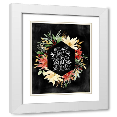 Wonderful Time White Modern Wood Framed Art Print with Double Matting by Wieners, Valerie