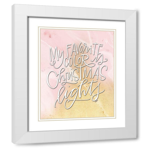 Christmas Lights White Modern Wood Framed Art Print with Double Matting by Wieners, Valerie