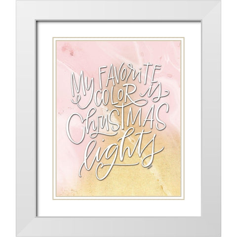 Christmas Lights White Modern Wood Framed Art Print with Double Matting by Wieners, Valerie