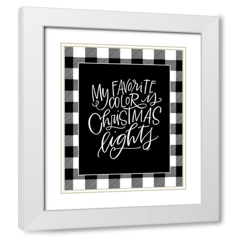 Christmas Lights White Modern Wood Framed Art Print with Double Matting by Wieners, Valerie