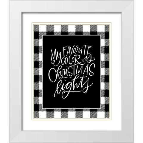 Christmas Lights White Modern Wood Framed Art Print with Double Matting by Wieners, Valerie