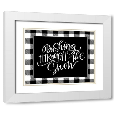 Dashing White Modern Wood Framed Art Print with Double Matting by Wieners, Valerie