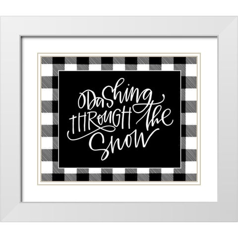 Dashing White Modern Wood Framed Art Print with Double Matting by Wieners, Valerie