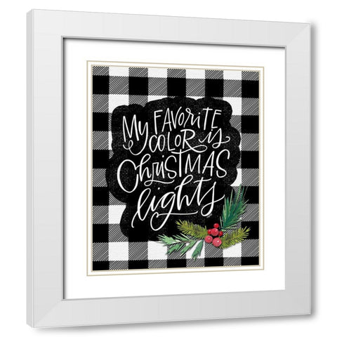 Christmas Lights White Modern Wood Framed Art Print with Double Matting by Wieners, Valerie