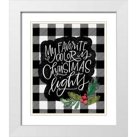 Christmas Lights White Modern Wood Framed Art Print with Double Matting by Wieners, Valerie