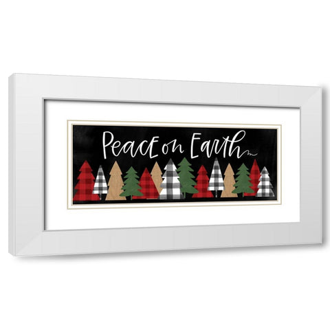 Peace on Earth White Modern Wood Framed Art Print with Double Matting by Wieners, Valerie