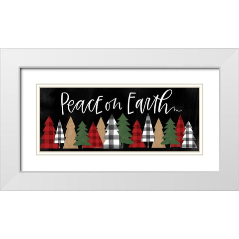 Peace on Earth White Modern Wood Framed Art Print with Double Matting by Wieners, Valerie