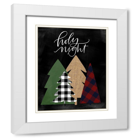 Holy Night White Modern Wood Framed Art Print with Double Matting by Wieners, Valerie