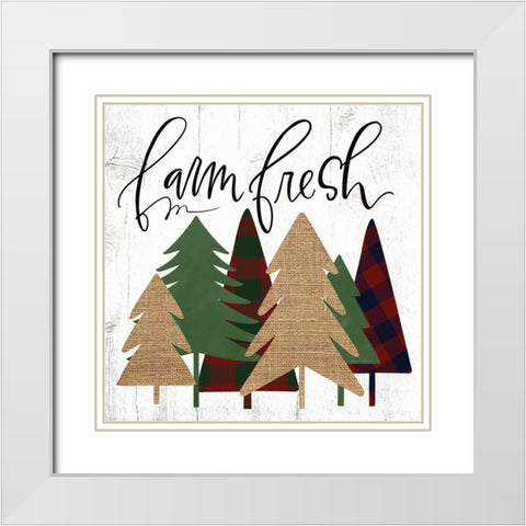 Farm Fresh White Modern Wood Framed Art Print with Double Matting by Wieners, Valerie