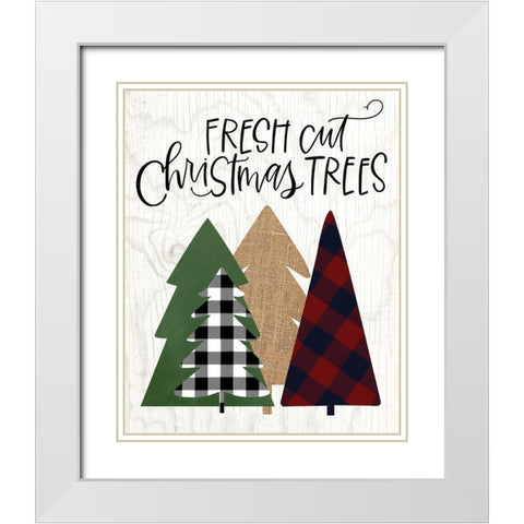 Fresh Cut Trees White Modern Wood Framed Art Print with Double Matting by Wieners, Valerie